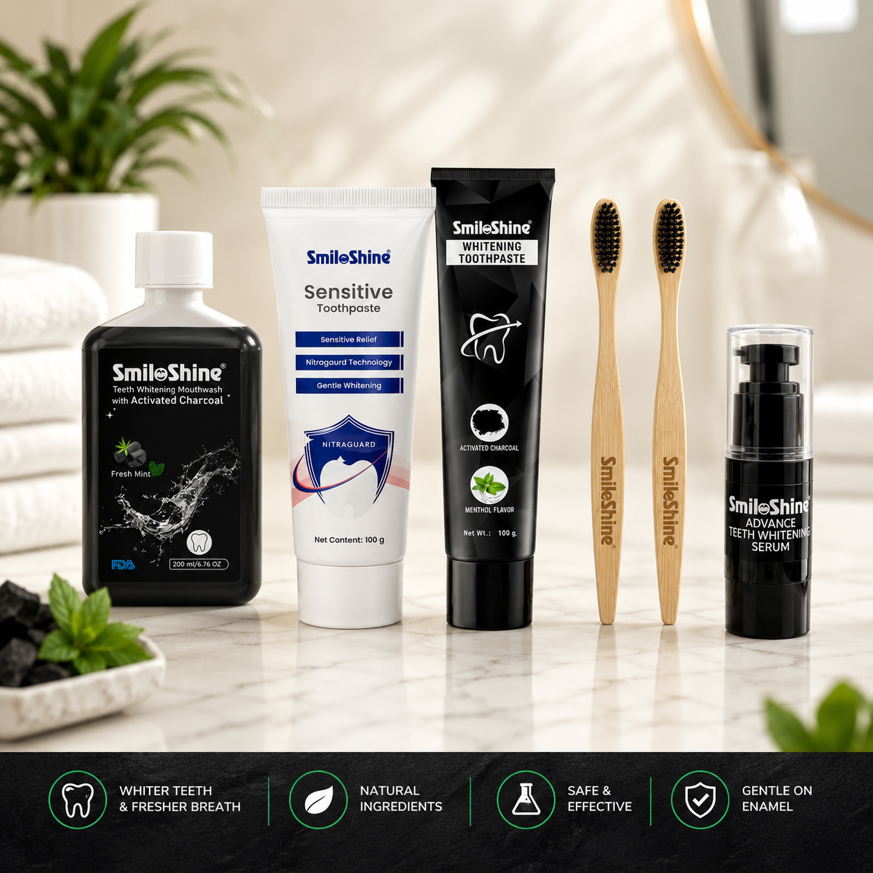 SmiloShine® Complete Dental Care Box (6-in-1 Kit) | Ultimate Hygiene Set