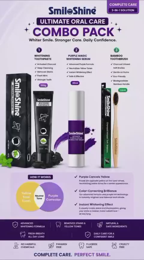 SMILOSHINE® Complete Teeth Whitening Combo Kit.